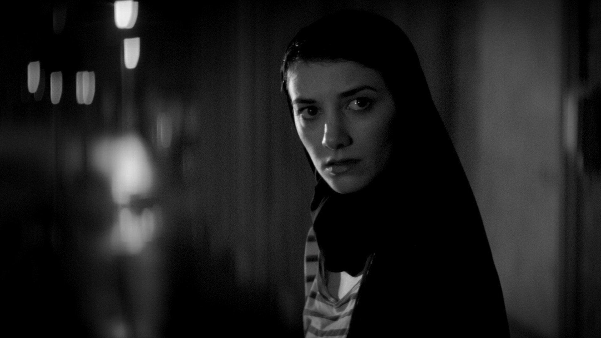 A Girl Walks Home Alone at Night scene photo