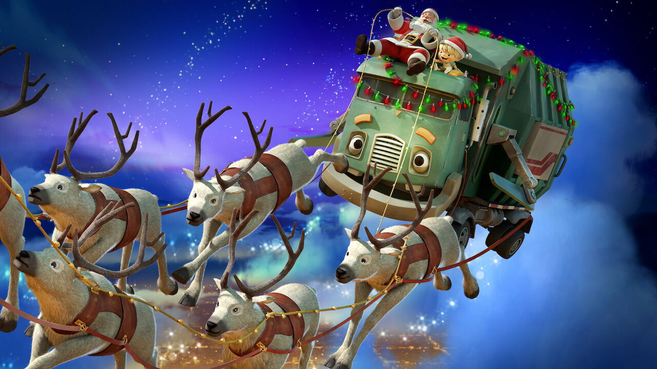 A Trash Truck Christmas scene photo