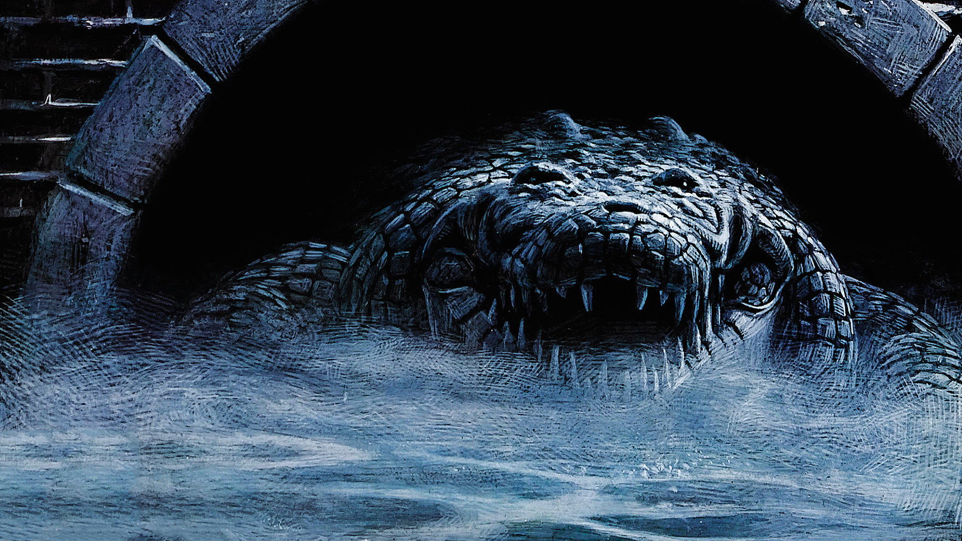 Alligator scene photo