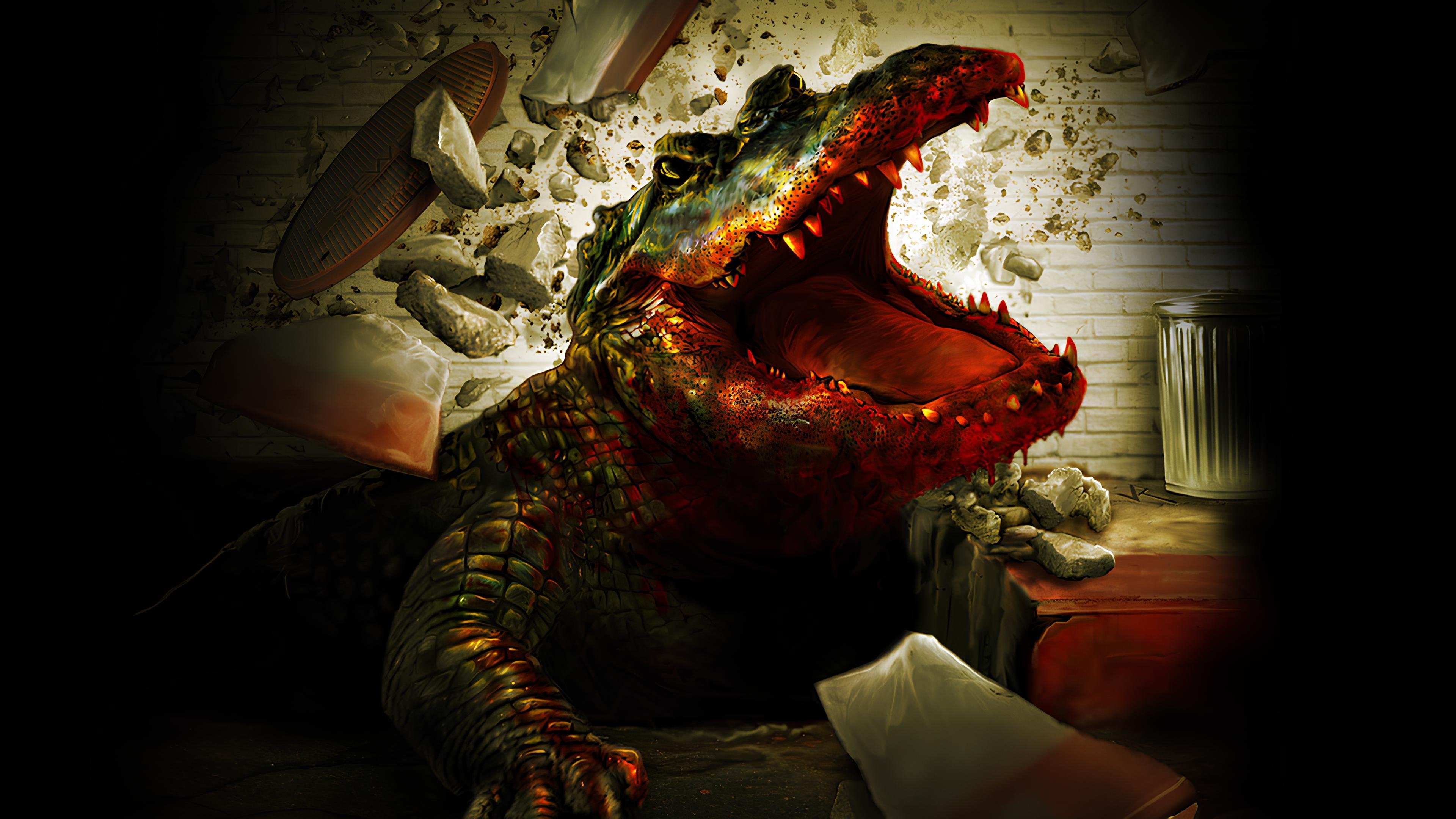 Alligator scene photo