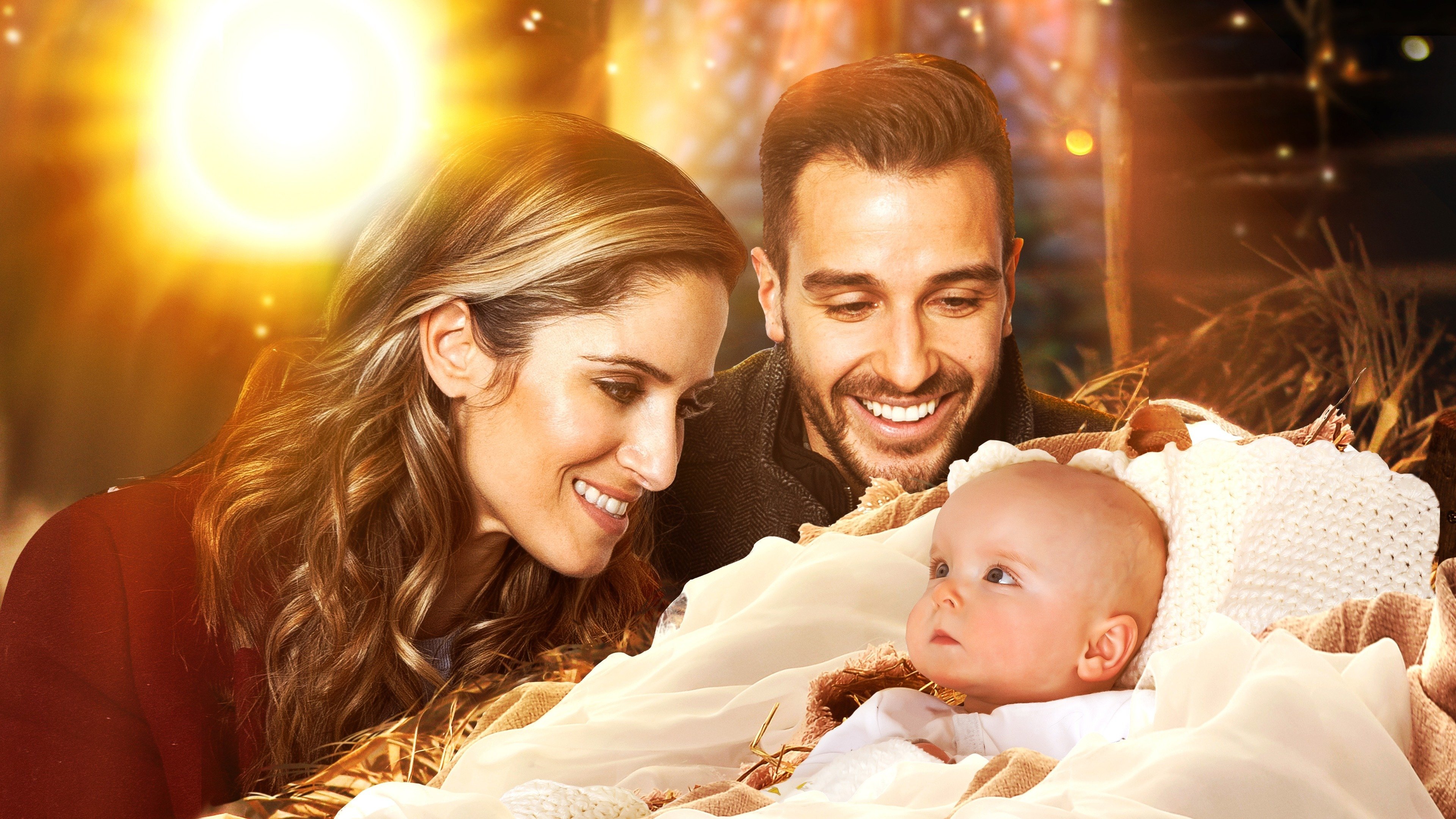 Baby in a Manger scene photo