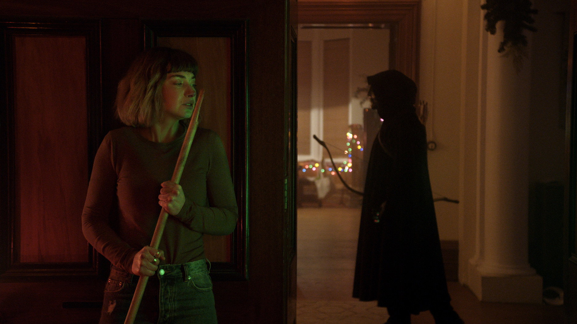 Black Christmas scene photo