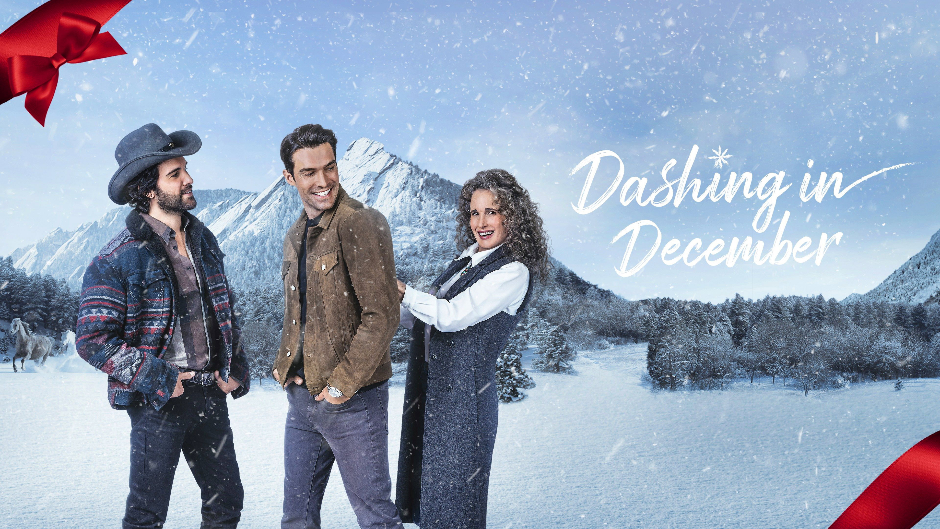 Dashing in December scene photo