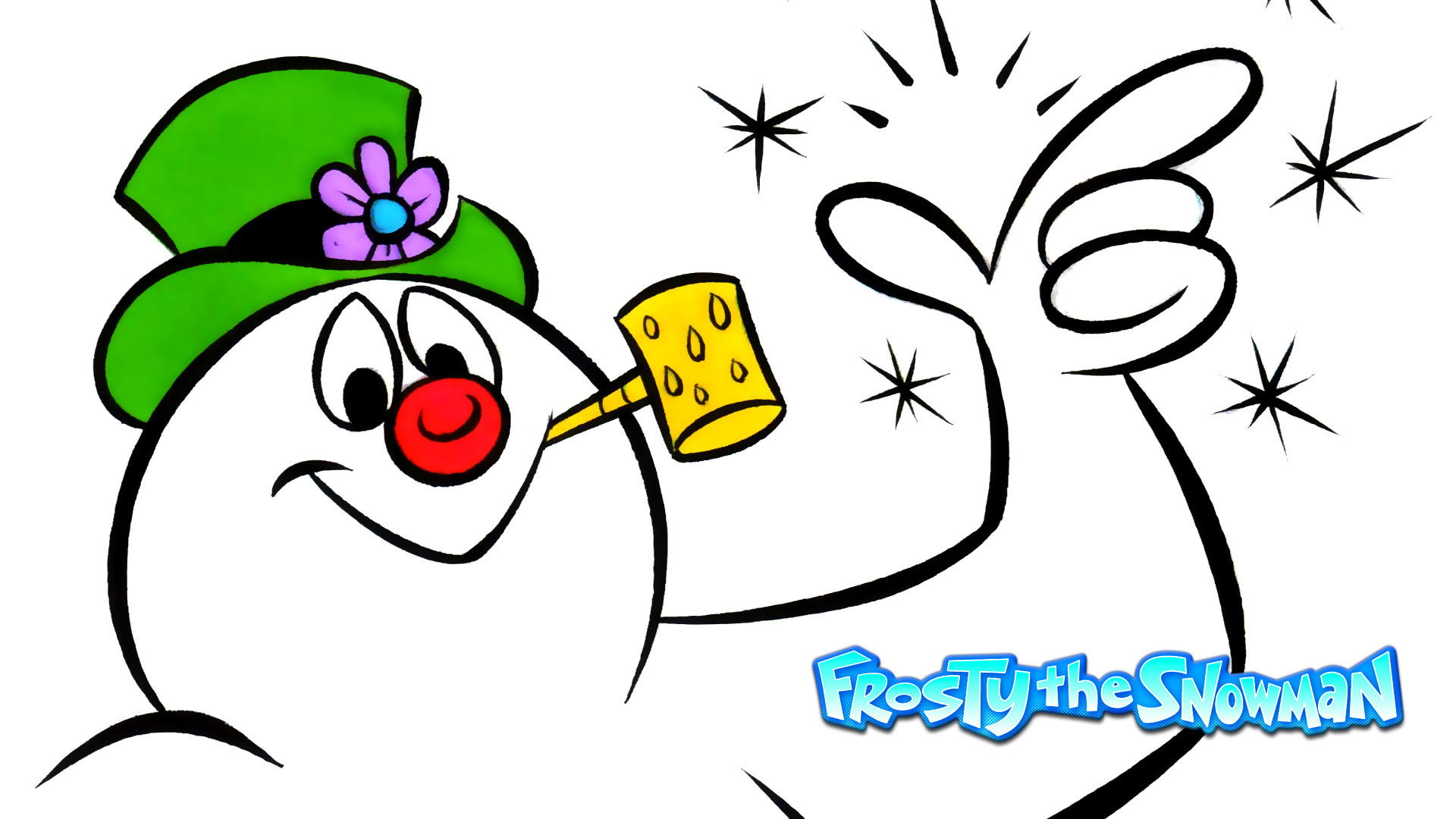 Frosty the Snowman scene photo