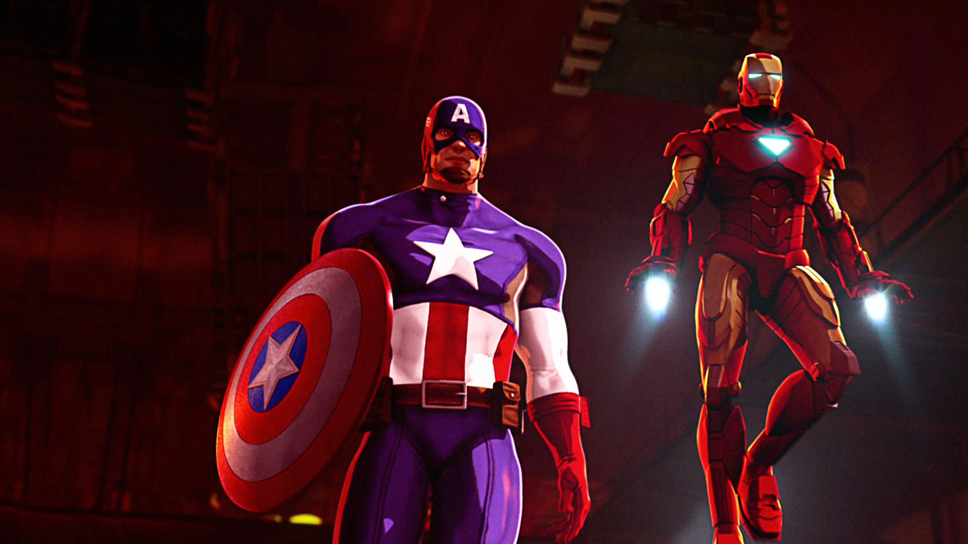Iron Man & Captain America: Heroes United scene photo