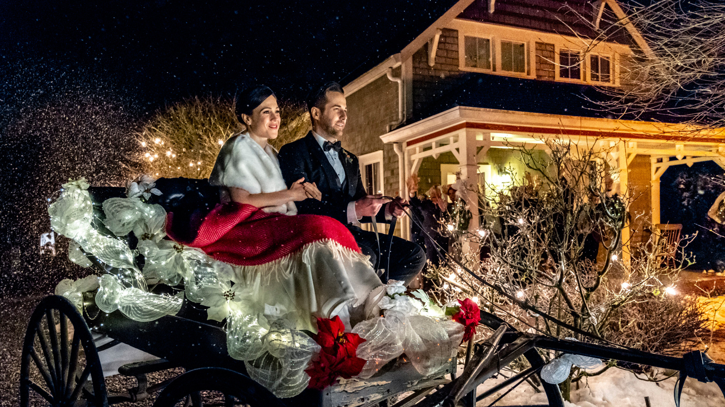 Marrying Father Christmas scene photo