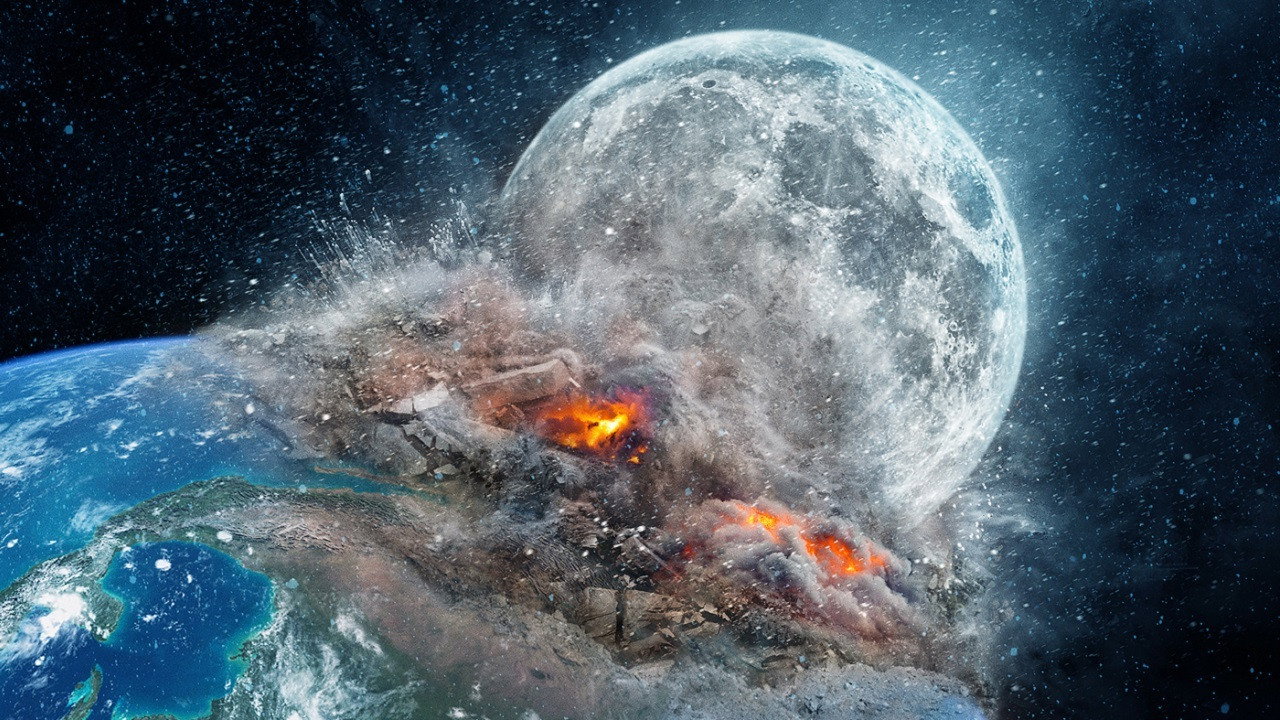 Meteor Moon scene photo