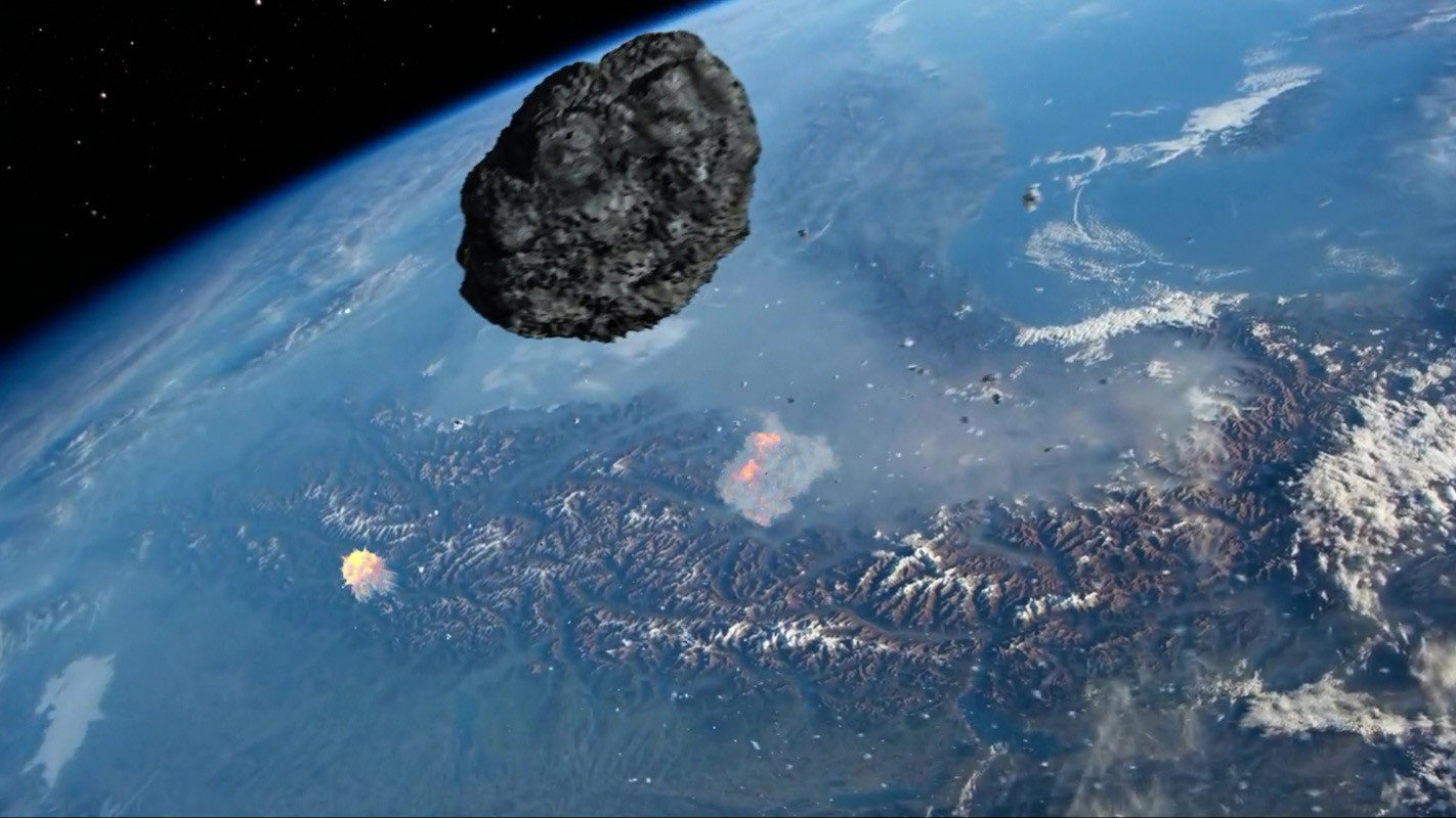 Meteor Moon scene photo