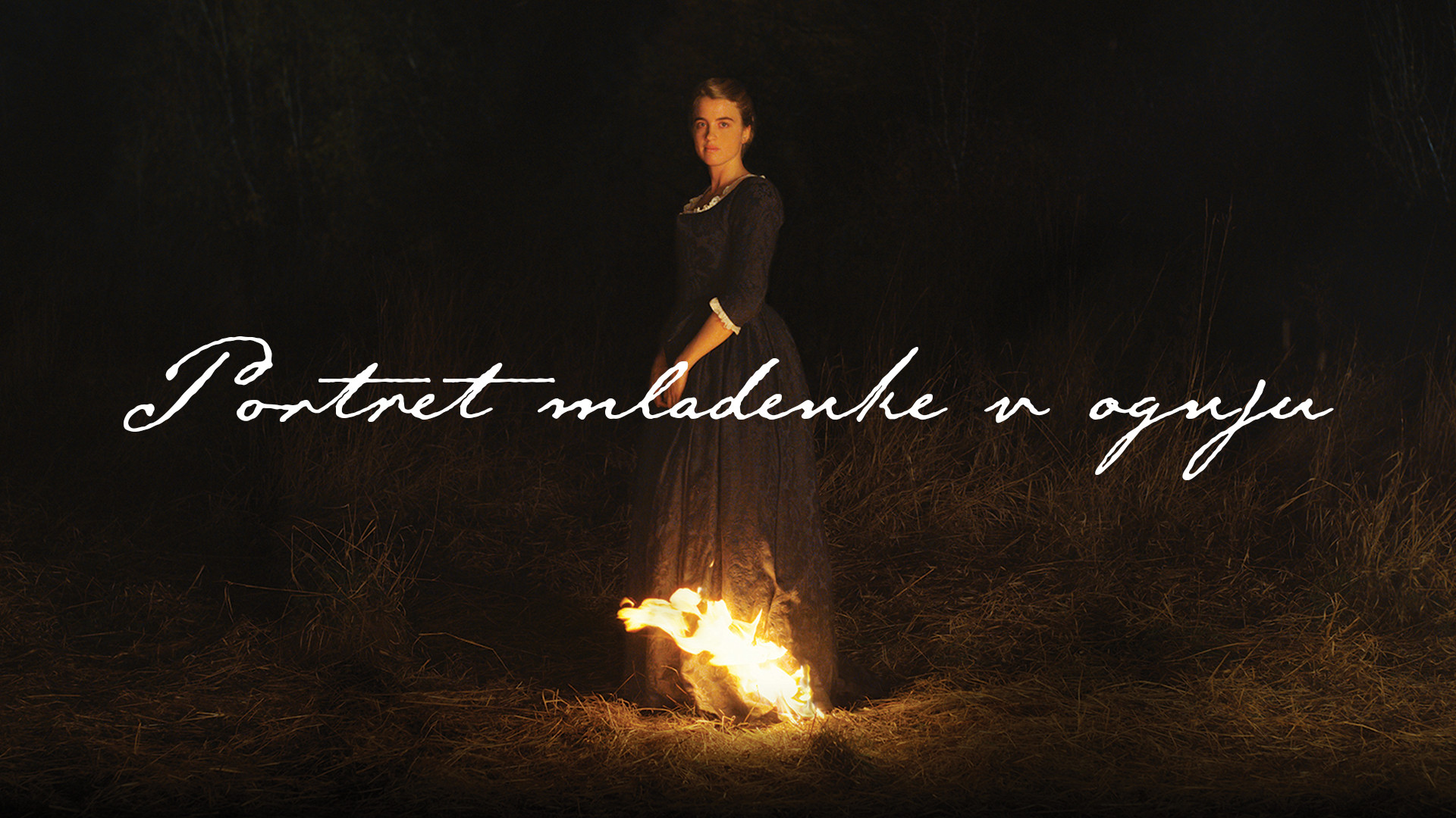 Portrait de la jeune fille en feu scene photo
