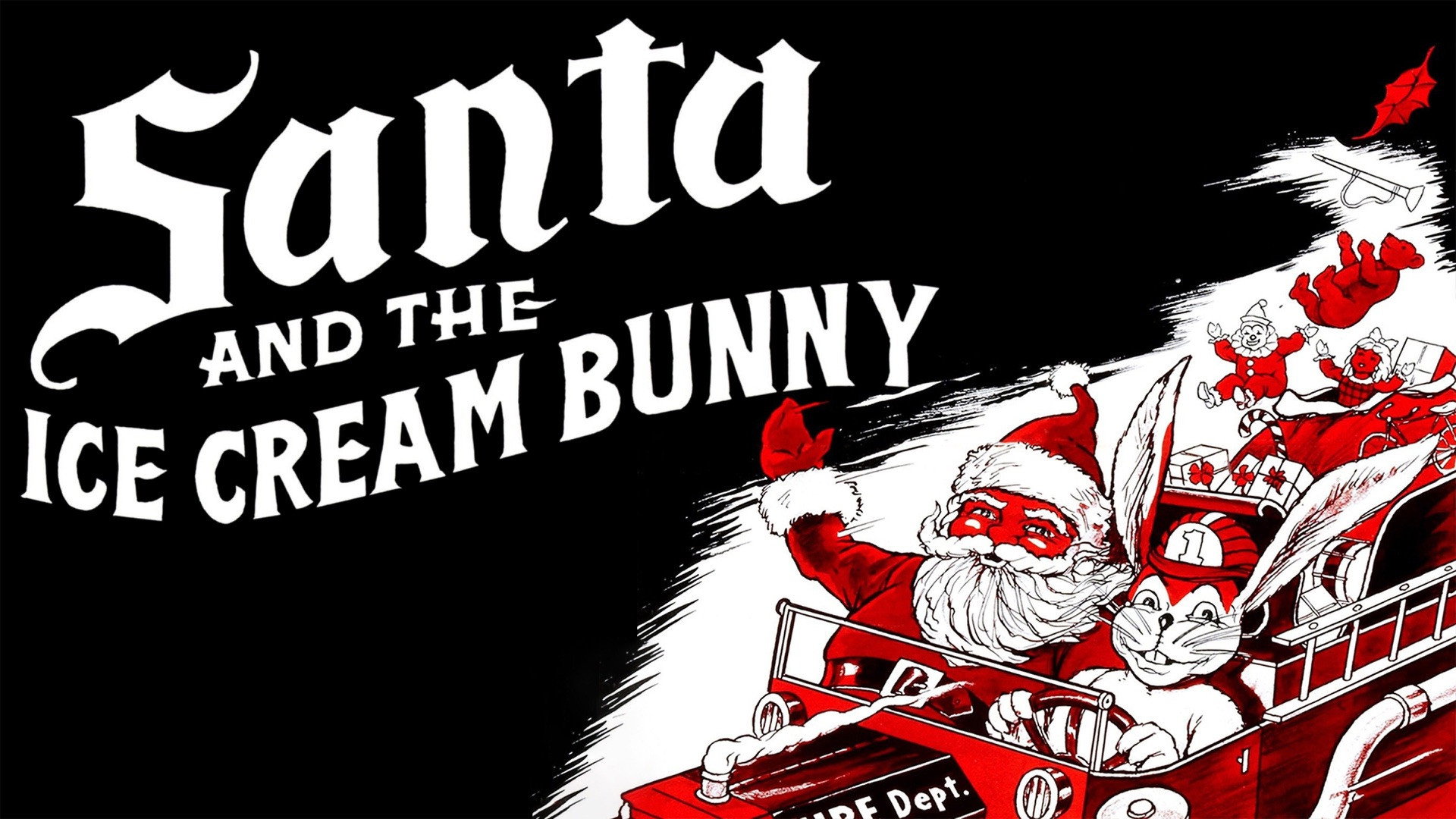 Santa and the Ice Cream Bunny scene photo
