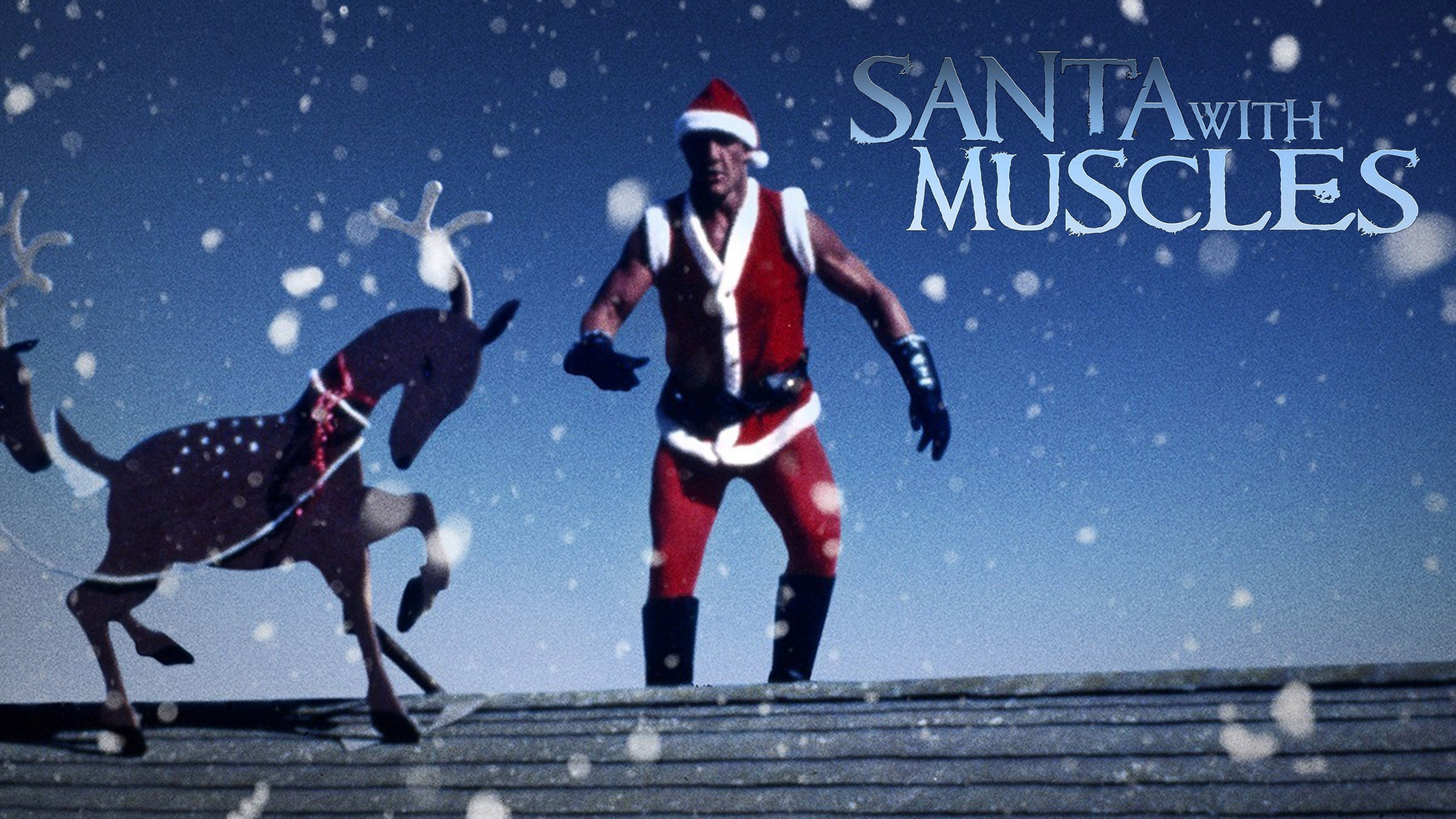 Santa with Muscles scene photo