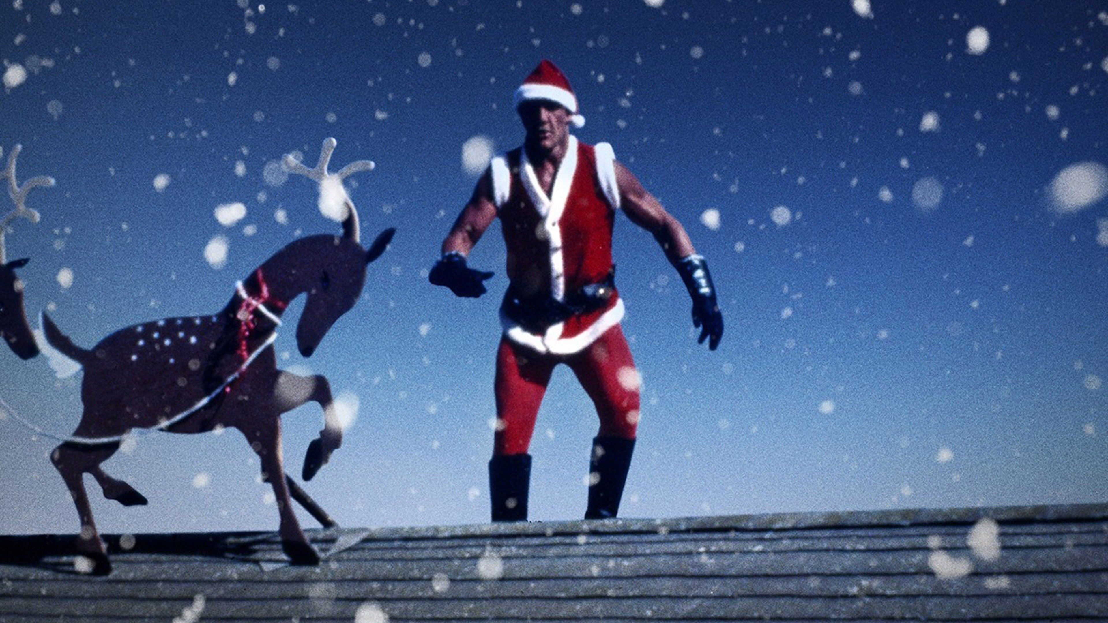 Santa with Muscles scene photo