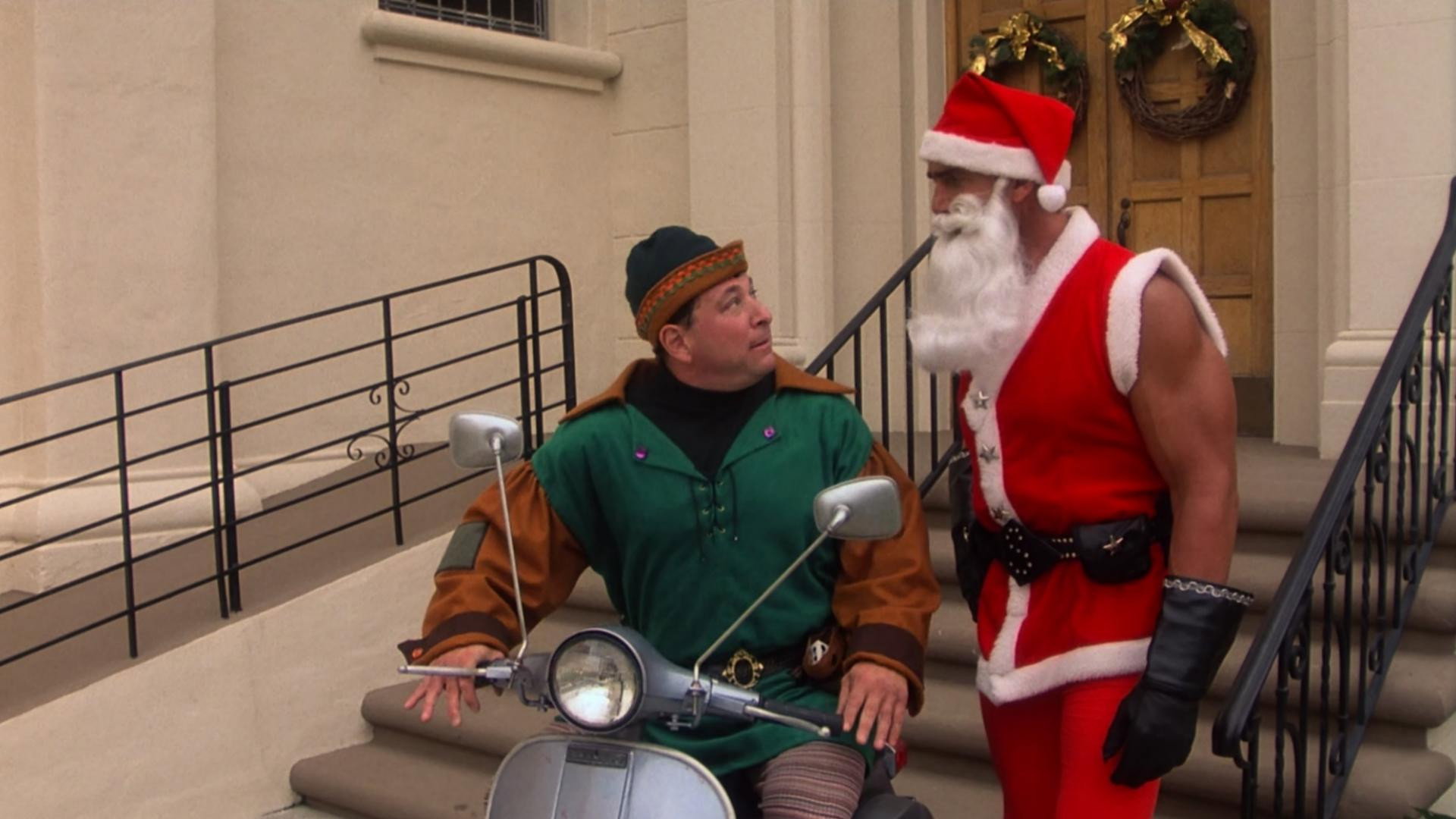 Santa with Muscles scene photo