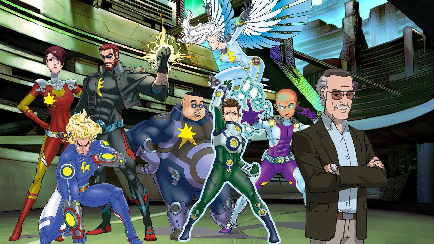 Stan Lee's Mighty 7 scene photo